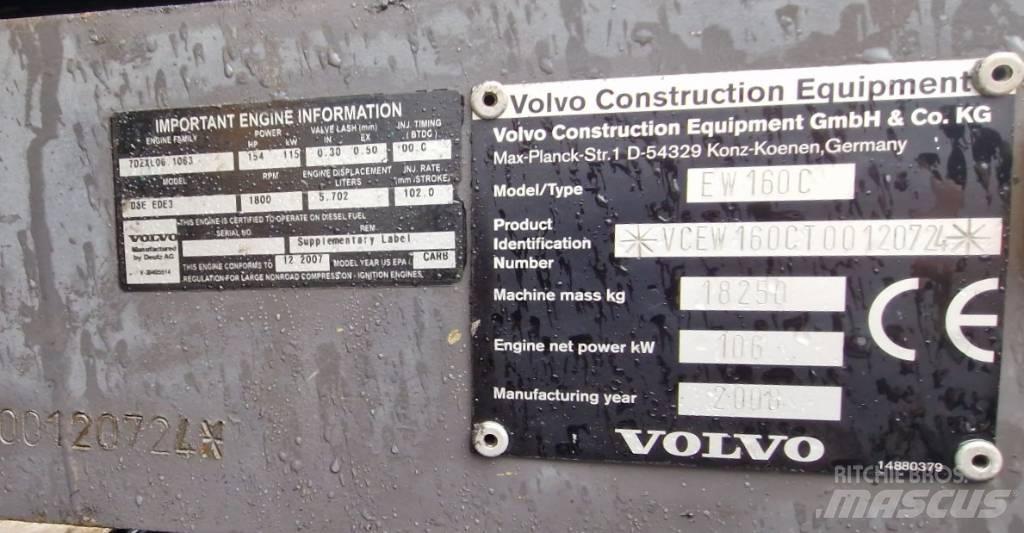 Volvo EW160C Kolesové rýpadlá