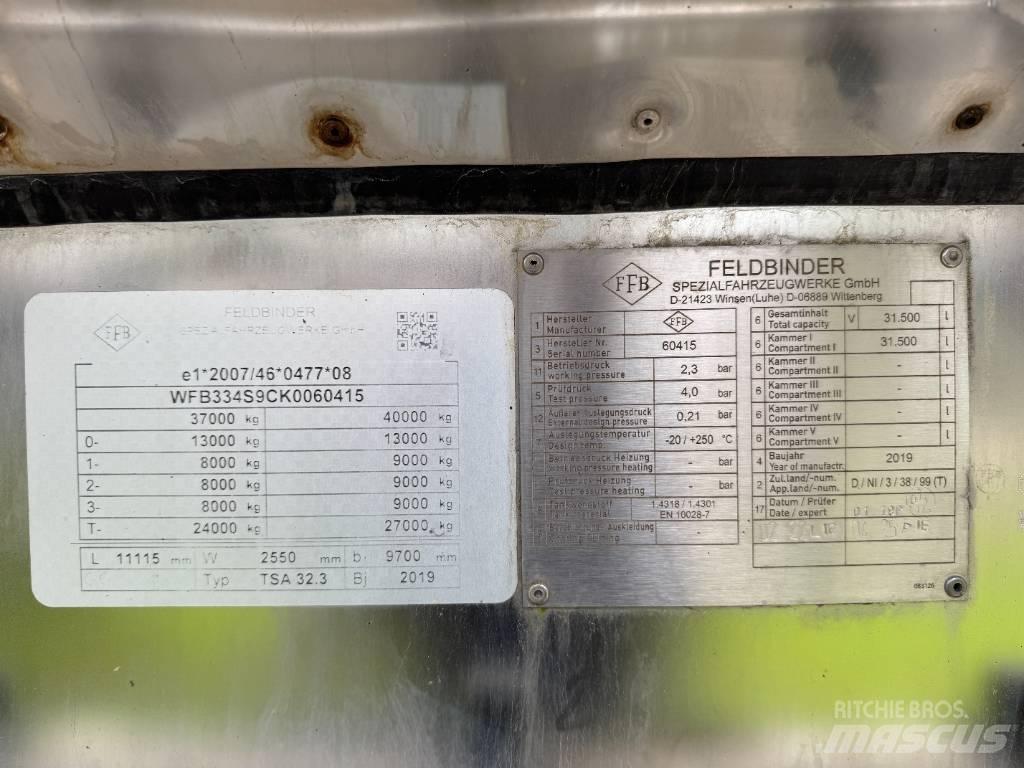 Feldbinder TSA 32.3 Cisternové prívesy