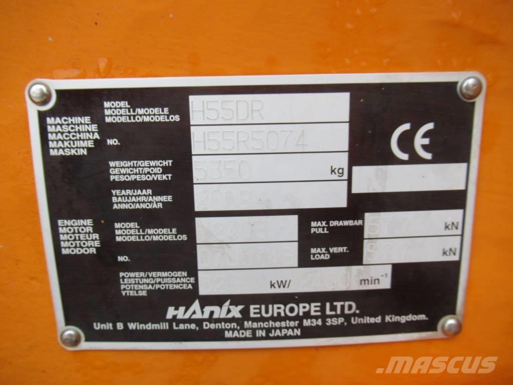Hanix H 55 DR Mini rýpadlá < 7t