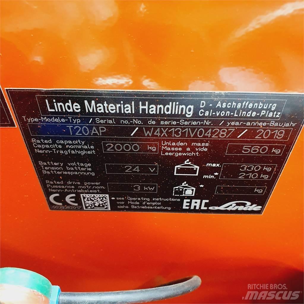 Linde T20AP kurz Nízkozdvižný vozík