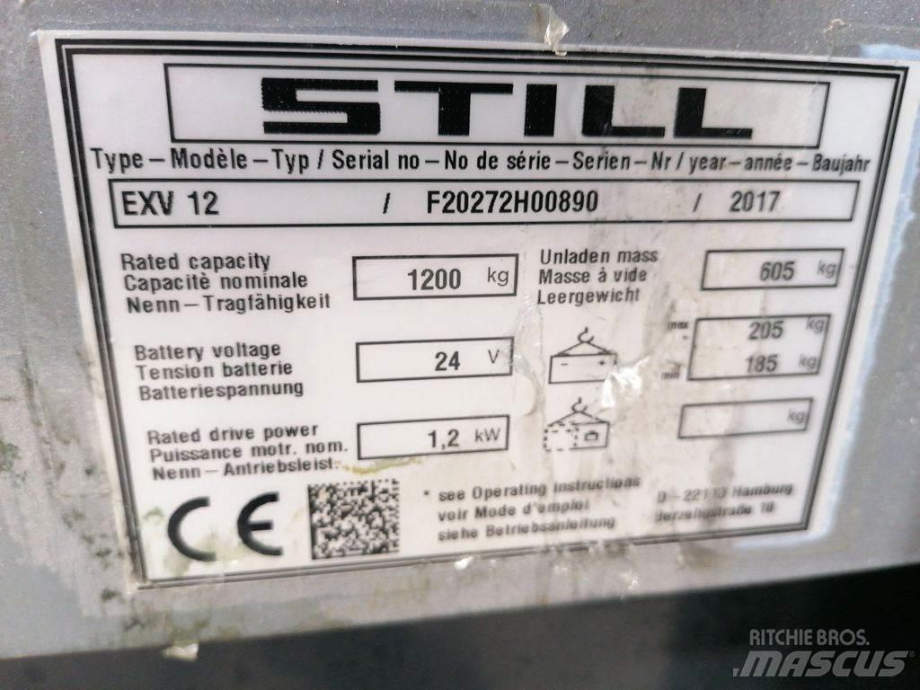 Still EXV12 Ručne vedené vysokozdvižné vozíky