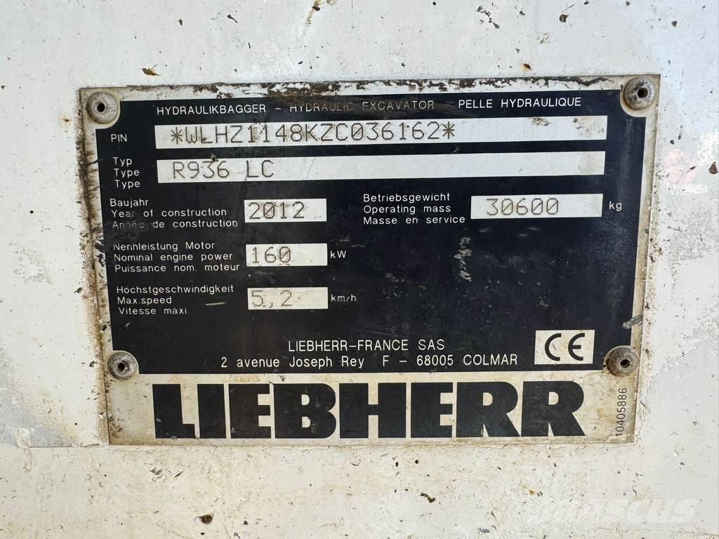 Liebherr R936 LC Pásové rýpadlá