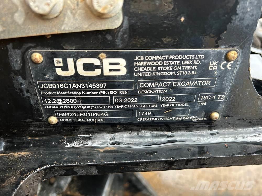 JCB 16C-1 Mini rýpadlá < 7t