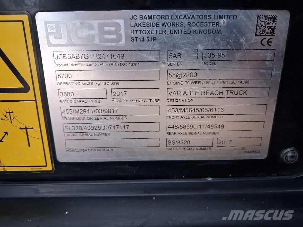 JCB 535-95 JOYSTICK Teleskopické manipulátory