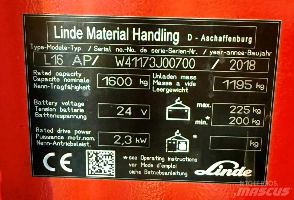 Linde L16APi/1173 Samohybné vozíky