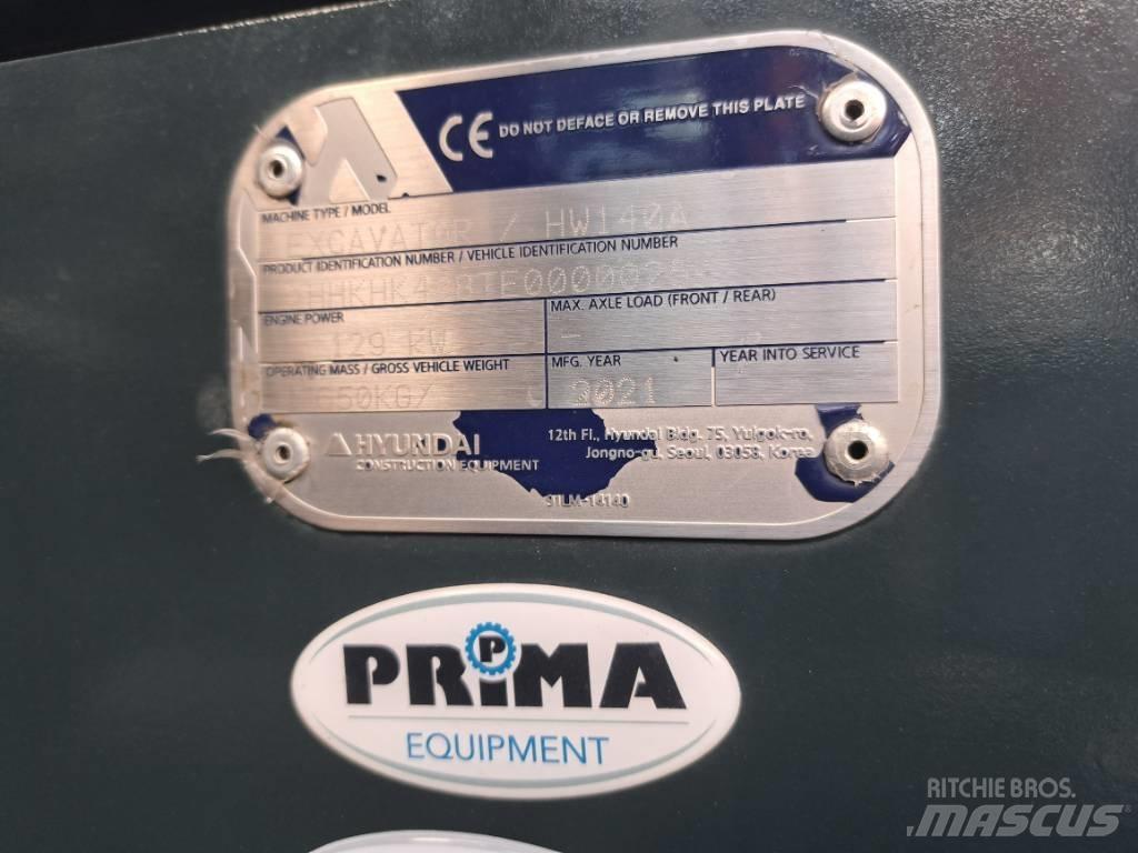 Hyundai HW140A Kolesové rýpadlá