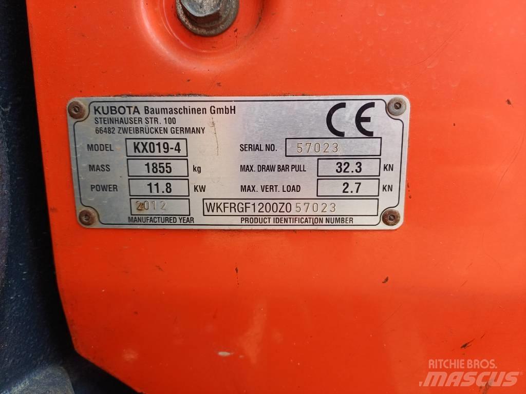 Kubota KX 019-4 Mini rýpadlá < 7t