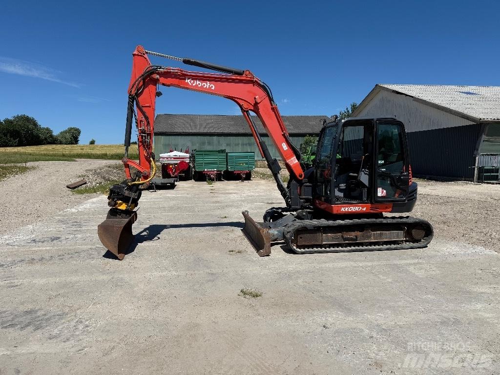 Kubota KX080-4 Midi rýpadlá 7 t - 12 t