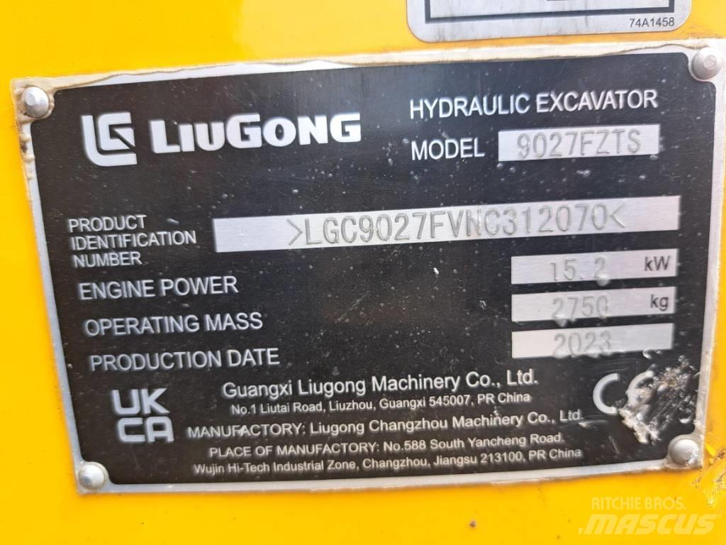 LiuGong 9027 FZTS Mini rýpadlá < 7t