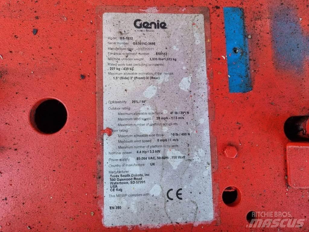 Genie GS1932 Nožnicové zdvíhacie plošiny