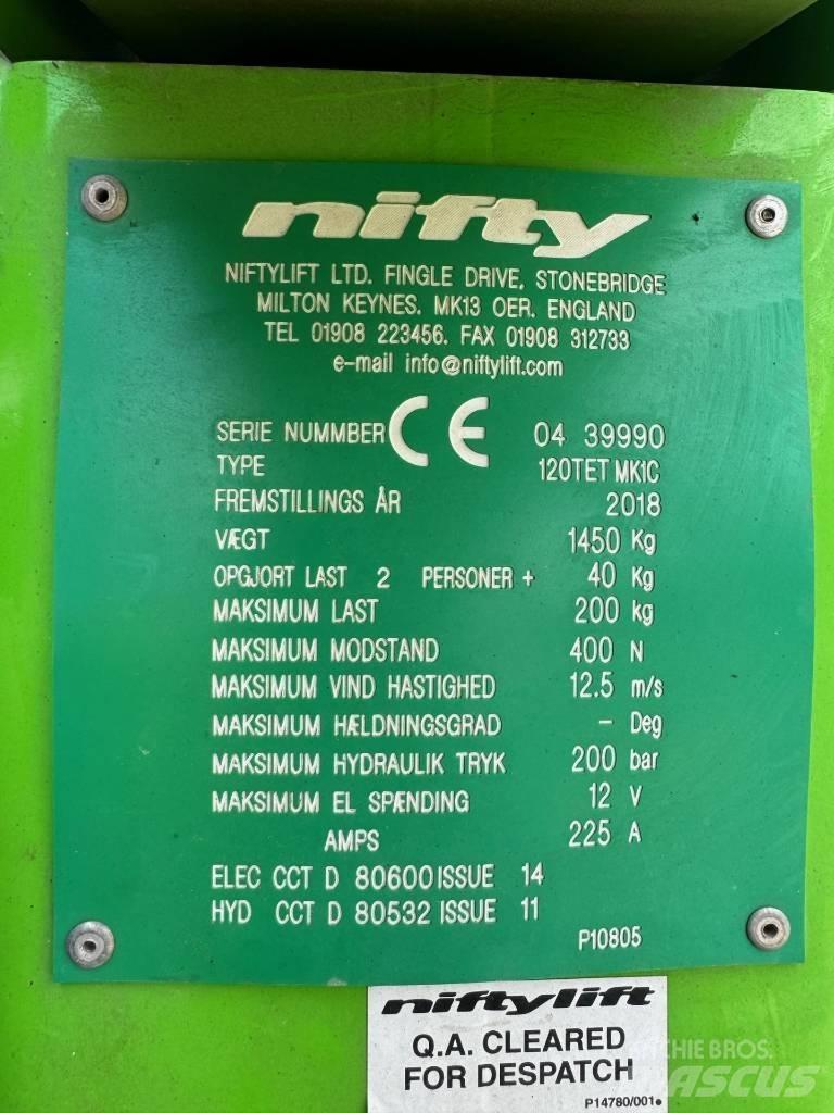 Niftylift 120 T Prívesové plošiny