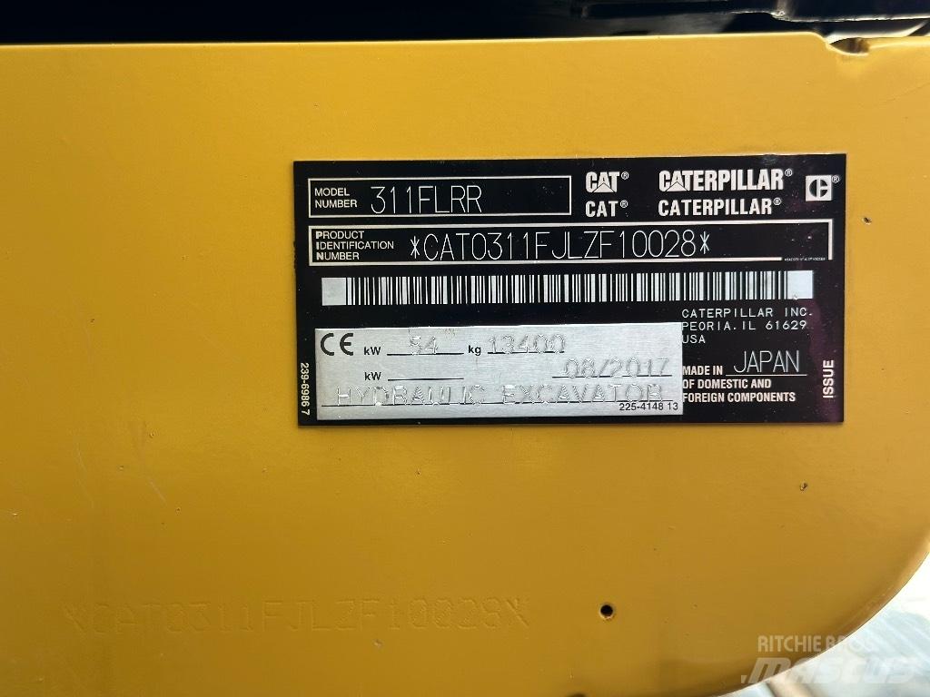 CAT 311 F LRR Pásové rýpadlá