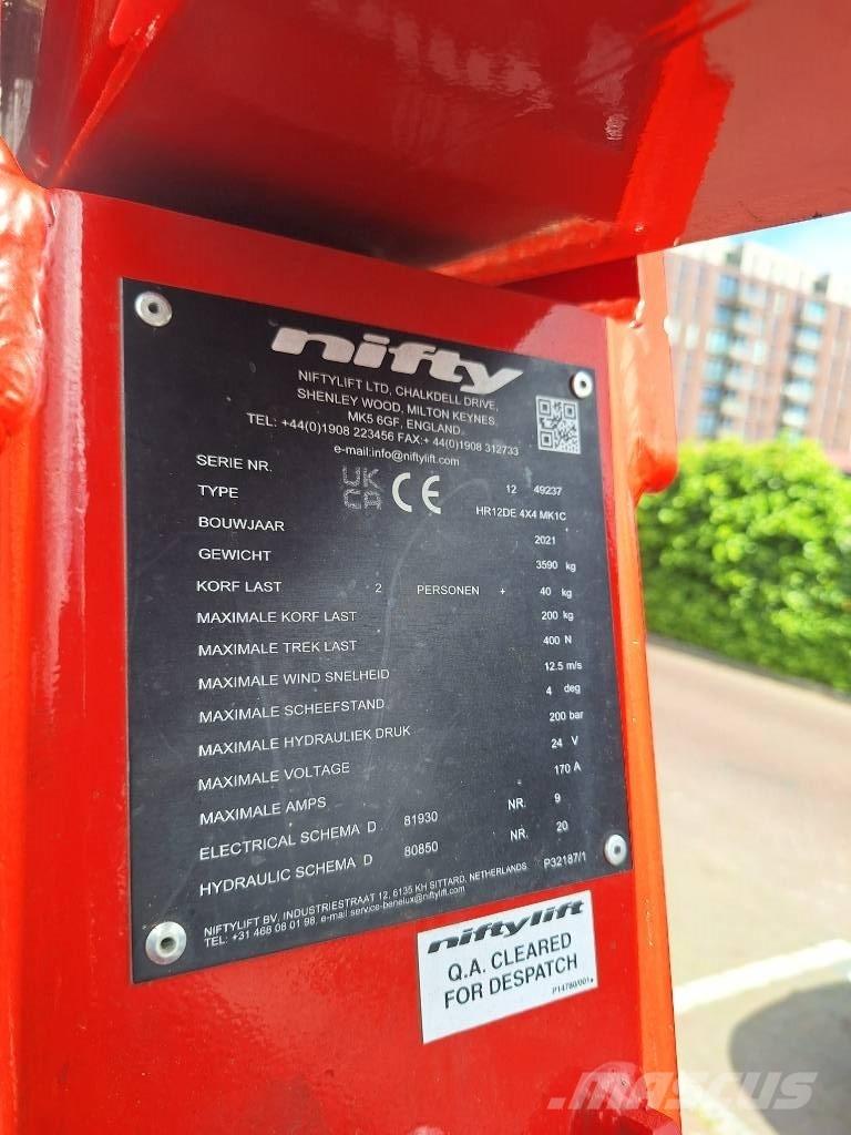 Niftylift HR 12 D E Kĺbové plošiny