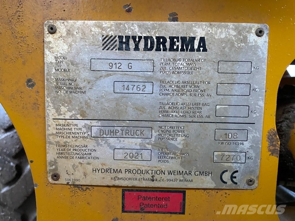Hydrema 912 G Kĺbové nákladné autá