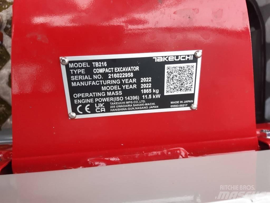 Takeuchi TB216 V2 Mini rýpadlá < 7t