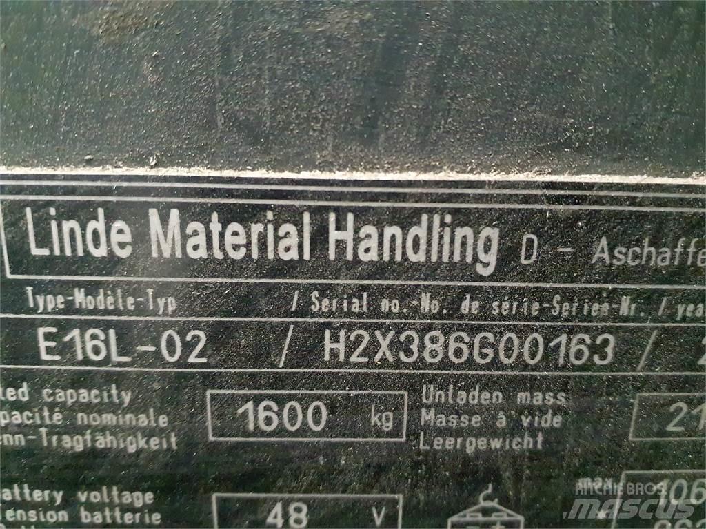 Linde E16L Akumulátorové vozíky