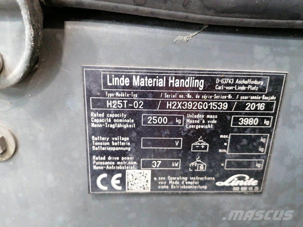 Linde H25T-02 LPG vozíky