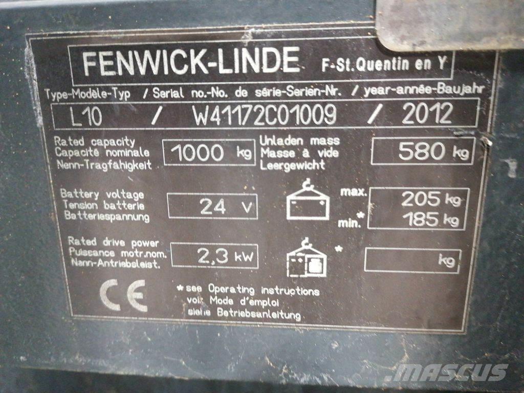 Linde L10 Ručne vedené vysokozdvižné vozíky
