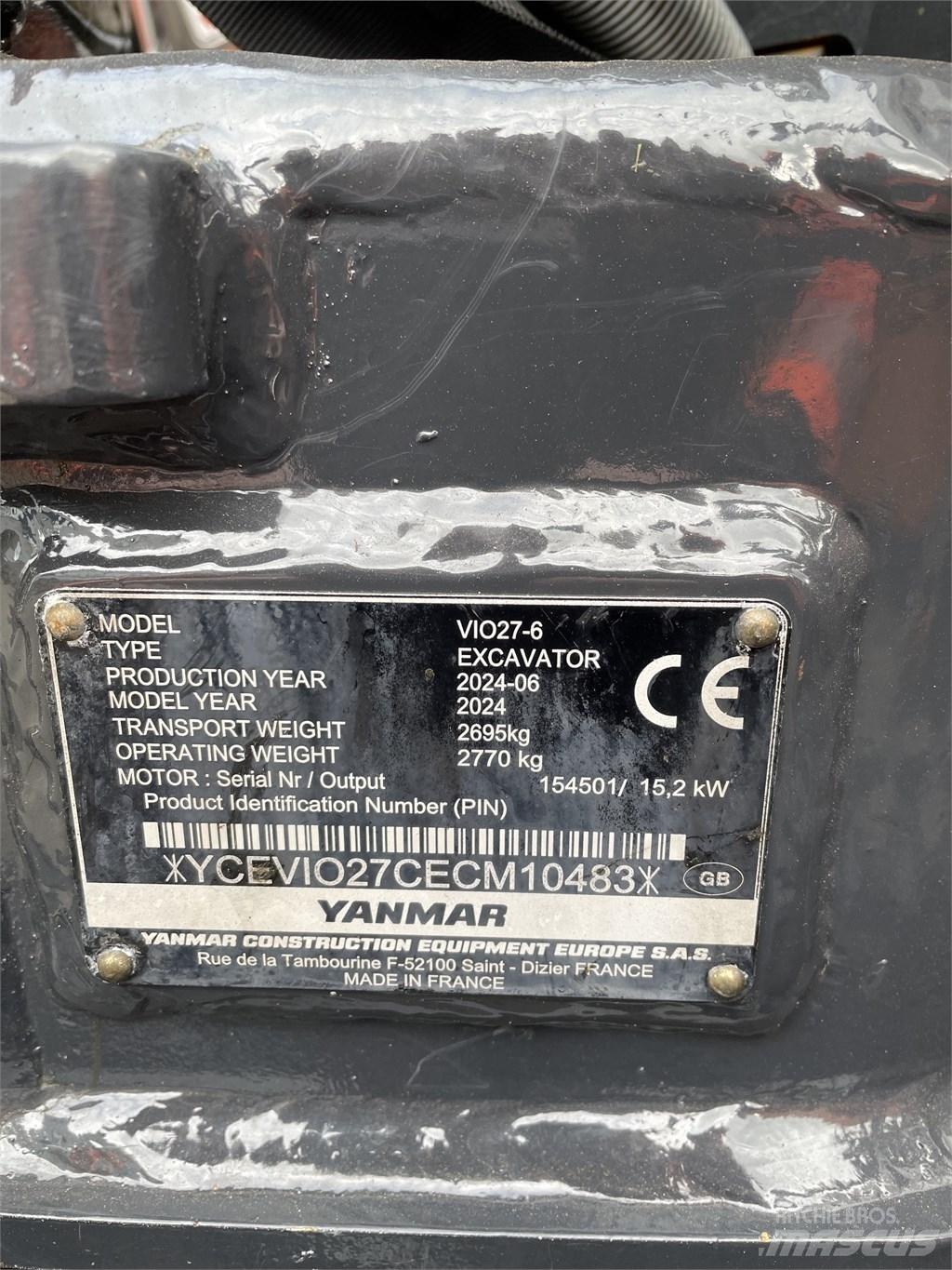 Yanmar Vio 27 Mini rýpadlá < 7t