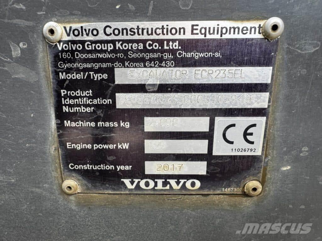 Volvo ECR235EL Pásové rýpadlá