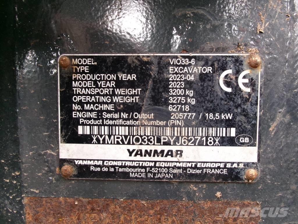 Yanmar Vio 33 Mini rýpadlá < 7t