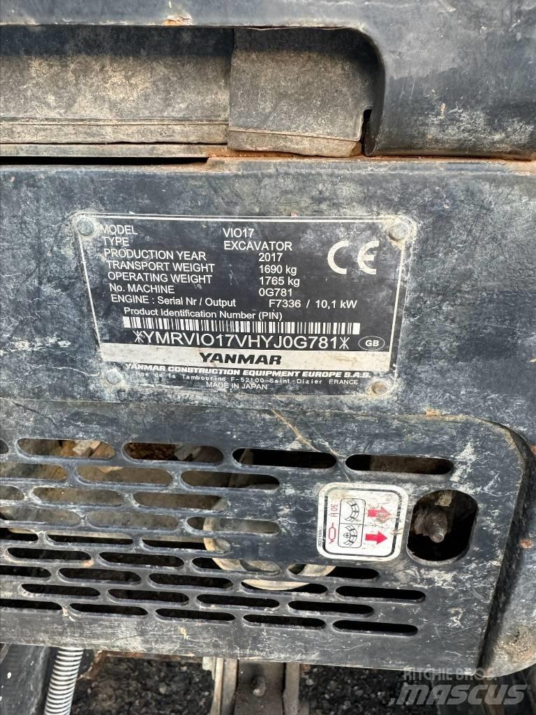 Yanmar Vio 17 Mini rýpadlá < 7t