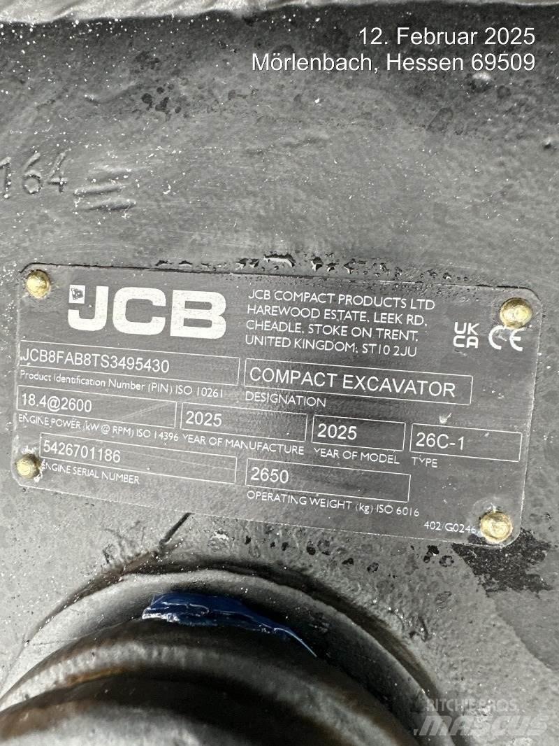 JCB 26C-1 Mini rýpadlá < 7t