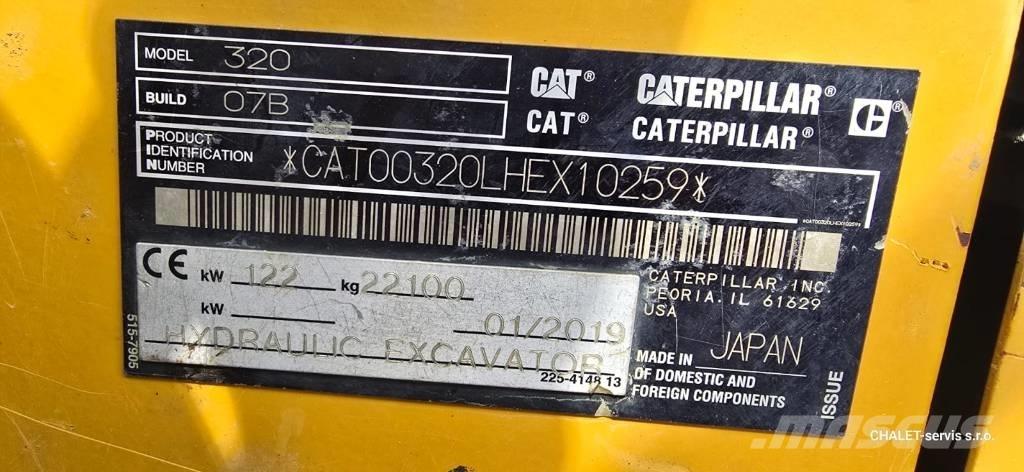 CAT 320 Pásové rýpadlá