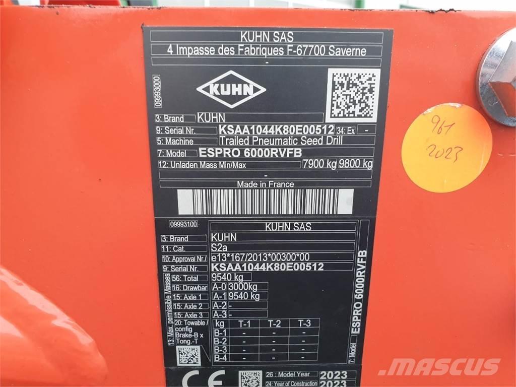 Kuhn ESPRO6000 Mechanické sejačky