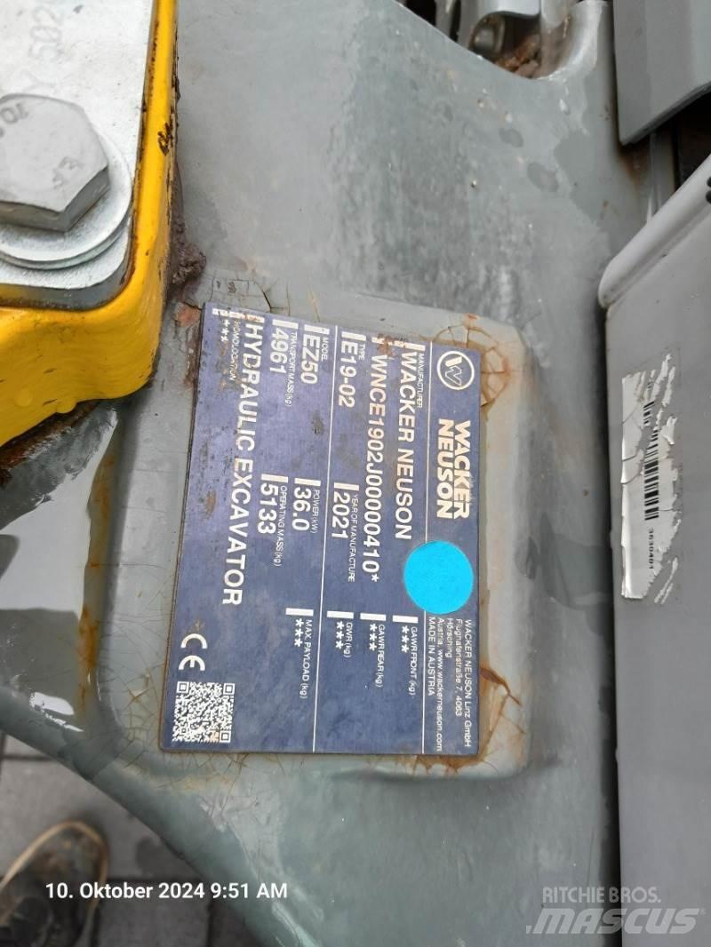 Wacker Neuson EZ50 Mini rýpadlá < 7t