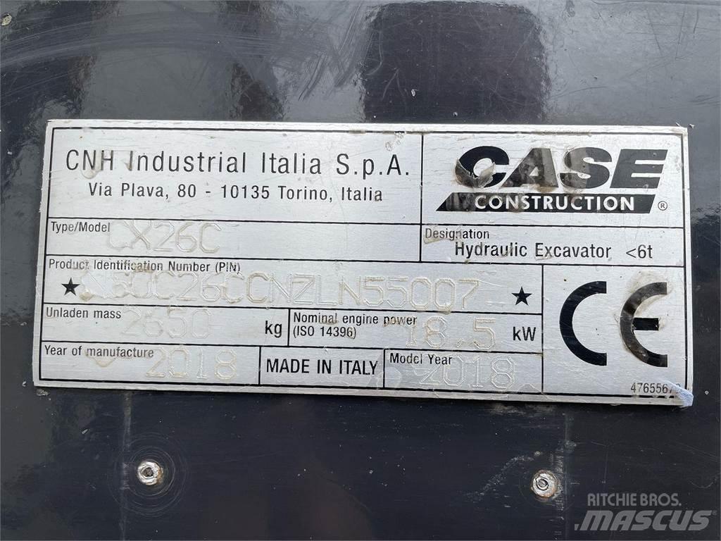 CASE CX26C Kolesové rýpadlá
