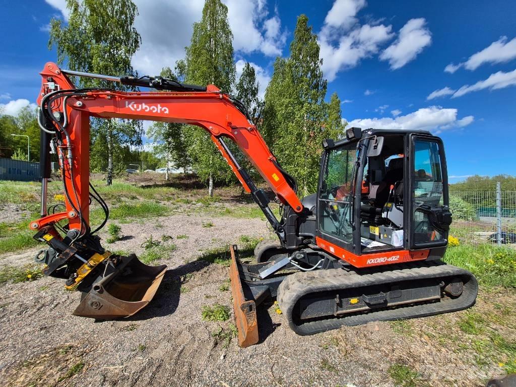 Kubota KX 080-4 Midi rýpadlá 7 t - 12 t