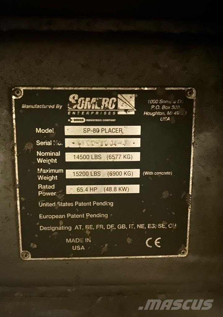 Somero SP-80 (#1105) Príslušenstvo betonárskych strojov a zariadení