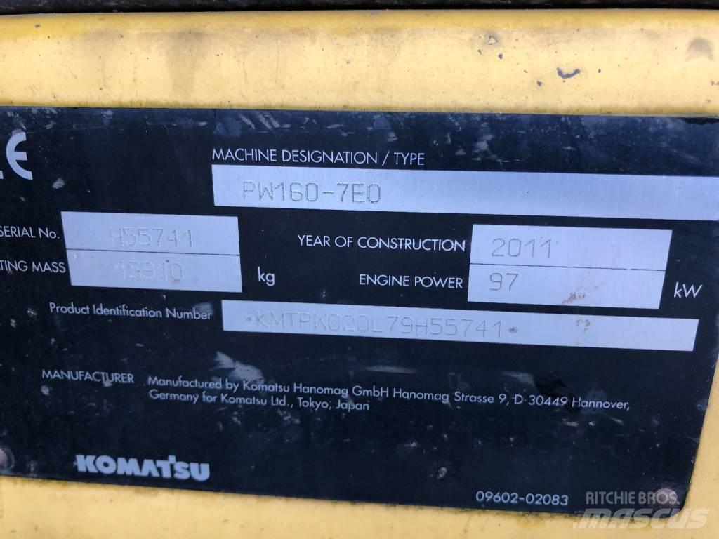 Komatsu PW160-7E0 Kolesové rýpadlá