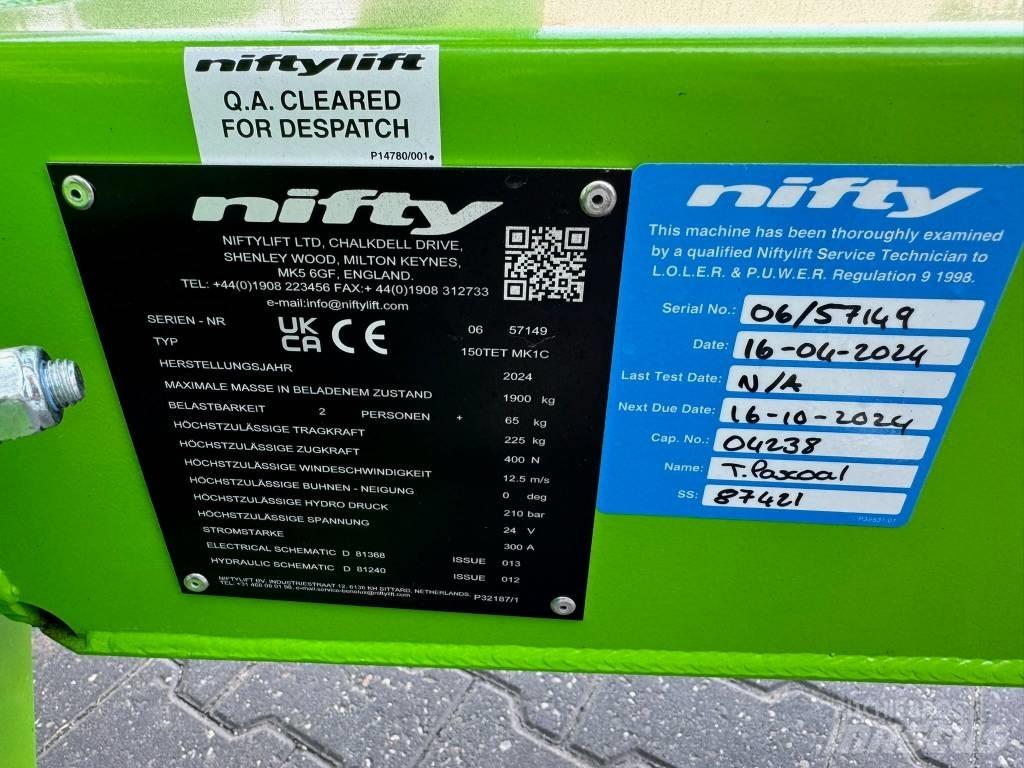 Niftylift 150 TET Prívesové plošiny