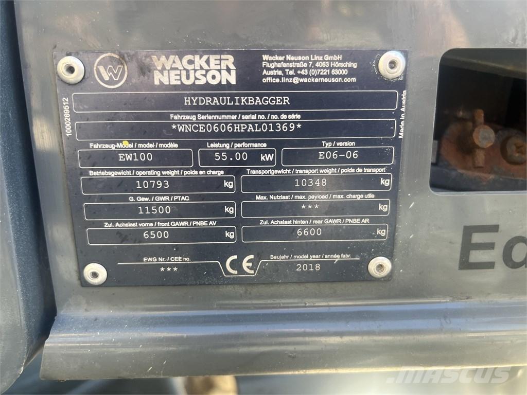 Wacker Neuson EW 100 Kolesové rýpadlá