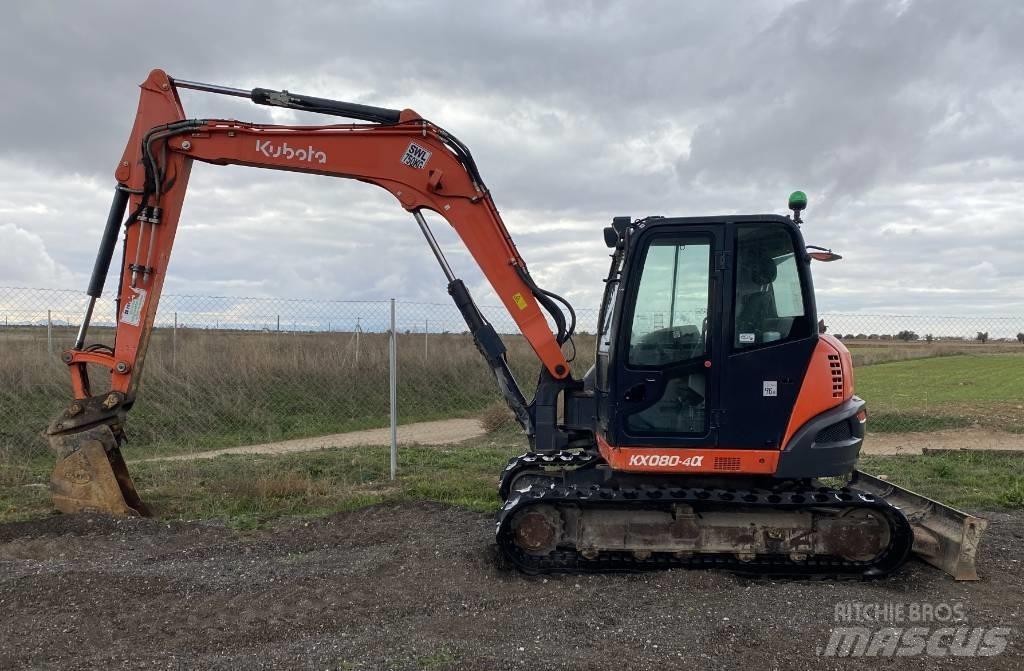 Kubota KX 080-4 Midi rýpadlá 7 t - 12 t