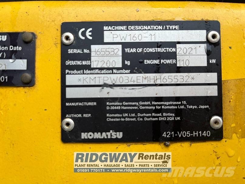 Komatsu PW 160 Kolesové rýpadlá