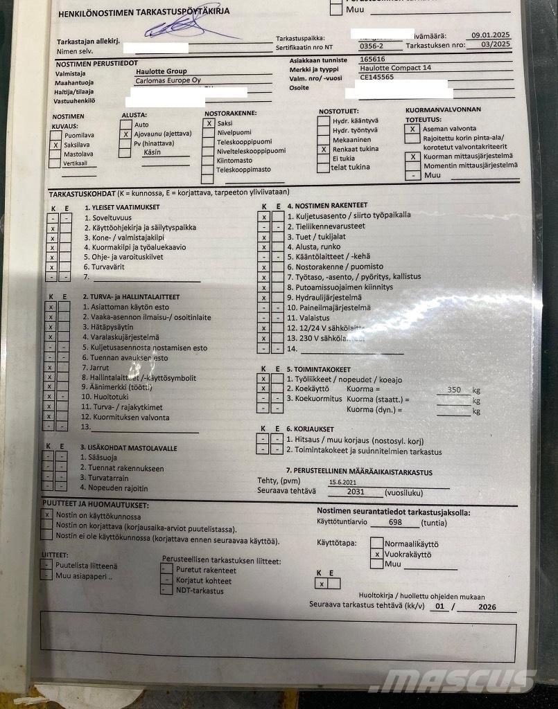 Haulotte Compact 14 Nožnicové zdvíhacie plošiny