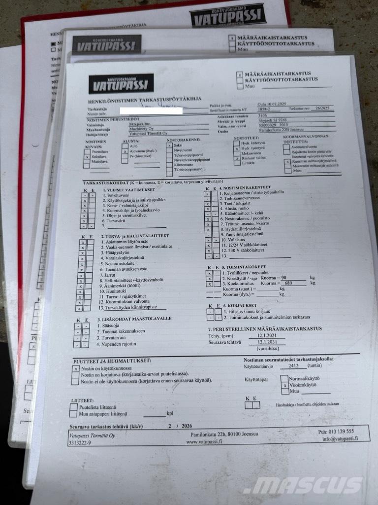 SkyJack SJ 9241 Nožnicové zdvíhacie plošiny