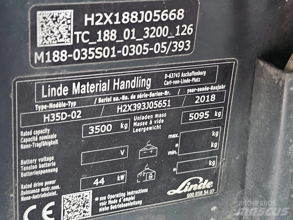 Linde H35D-02 Dieselové vozíky