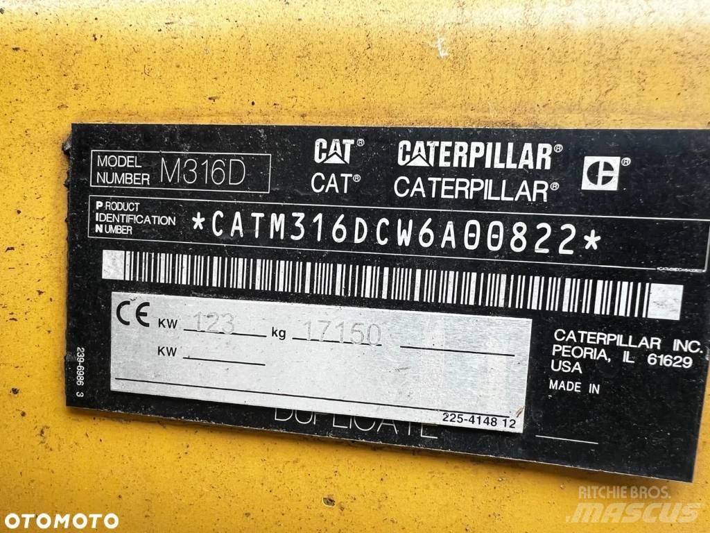 CAT M 316 D Kolesové rýpadlá