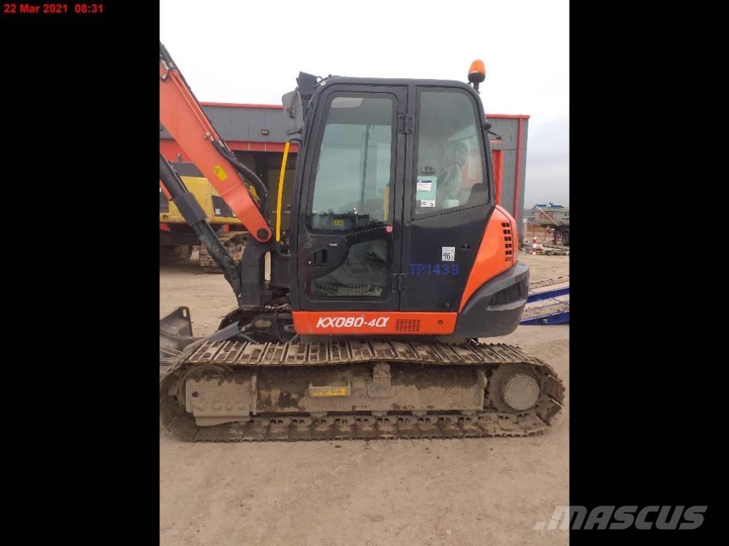 Kubota KX 080-4 Midi rýpadlá 7 t - 12 t