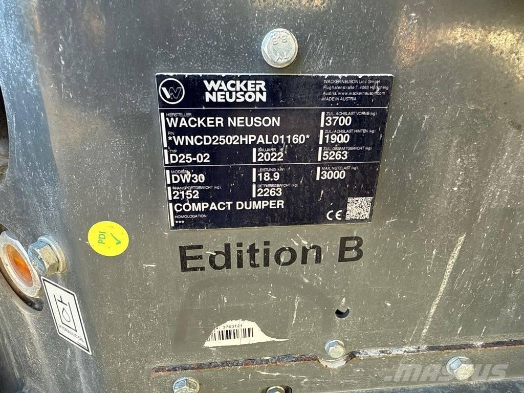Wacker Neuson DW30 Stavebné sklápače