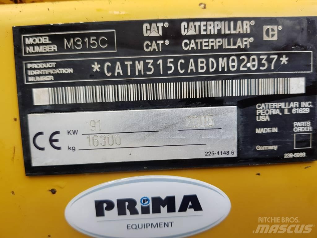 CAT M315C Outriggers Podvozky a zavesenie kolies