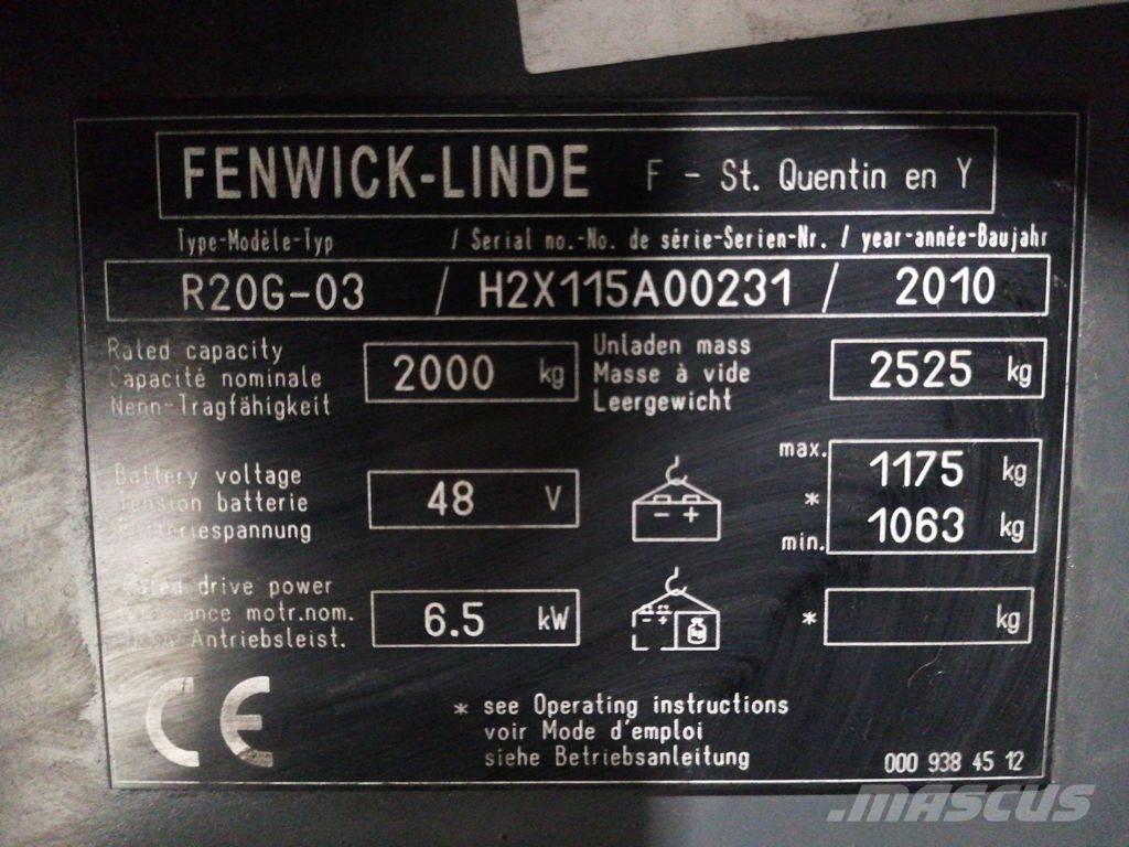 Linde R20G-03 Retraky