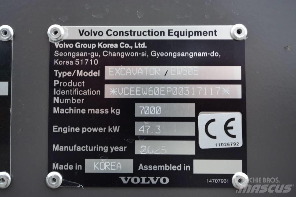 Volvo EW 60 E Mini rýpadlá < 7t