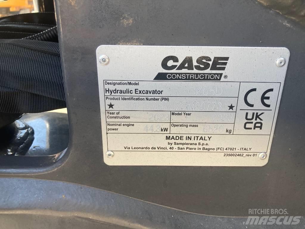 CASE CX65D Mini rýpadlá < 7t