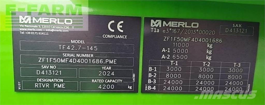 Merlo tf 42.7 - 145 Teleskopické nakladače pre poľnohospodárstvo