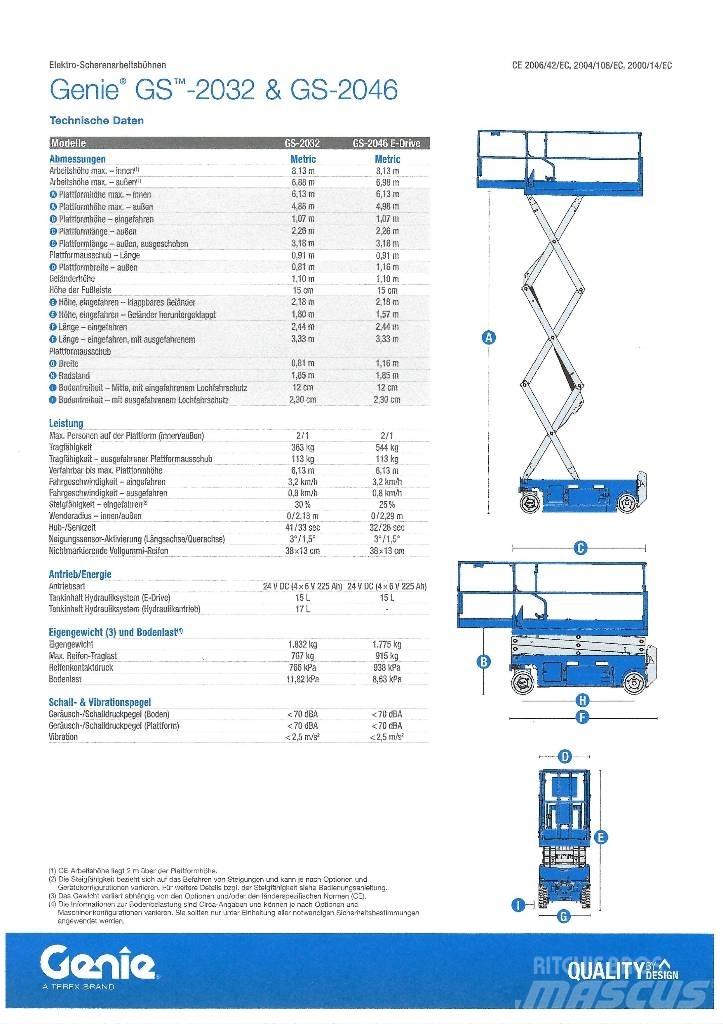 Genie GS 2032 Nožnicové zdvíhacie plošiny